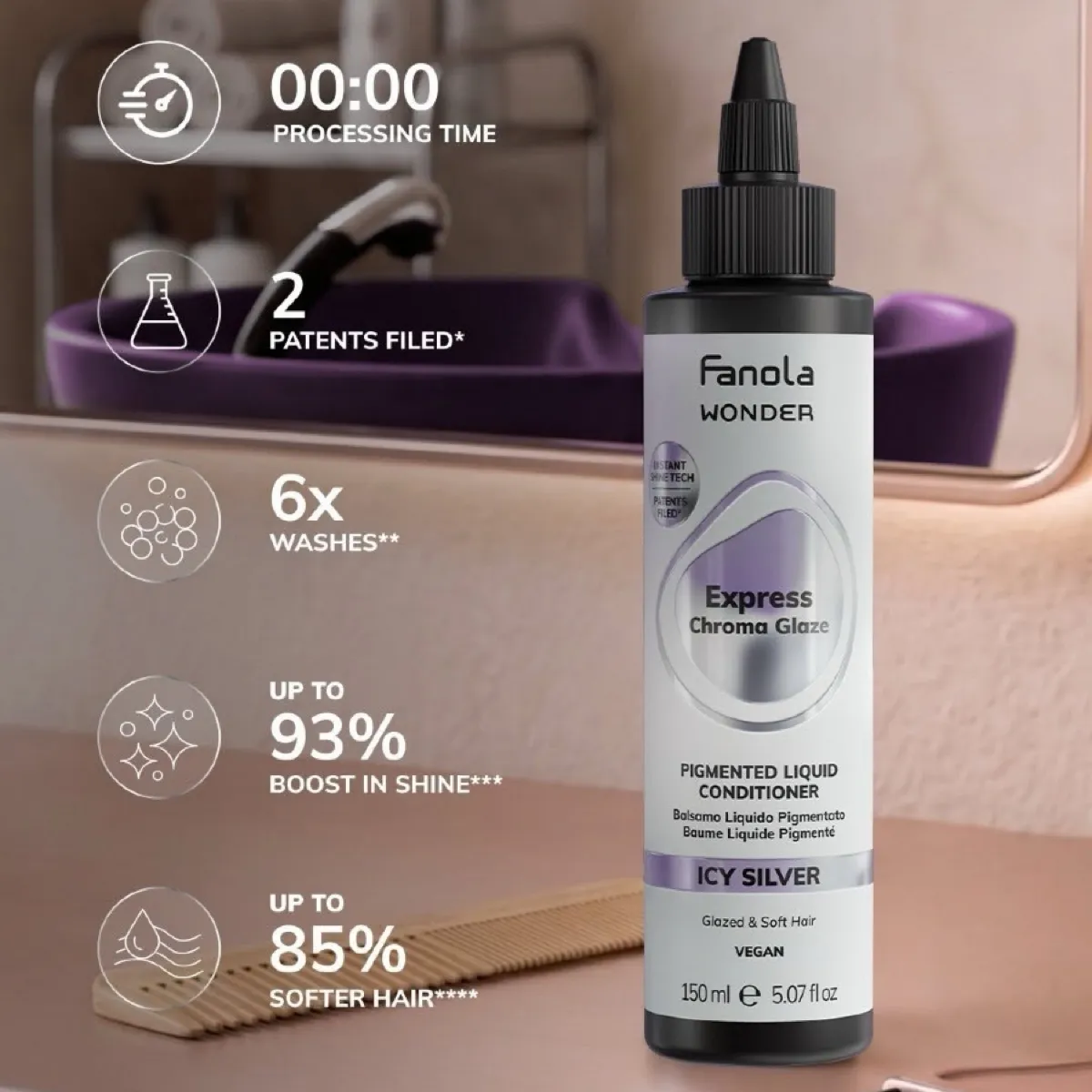 Fanola Wonder Express Chroma Glaze hajszínező 150ml Fanola Wonder Express Chroma Glaze hajszínező 150ml