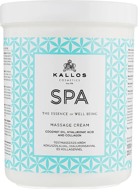 Kallos SPA Masszírozó krém 1000ml Kallos SPA Masszírozó krém 1000ml