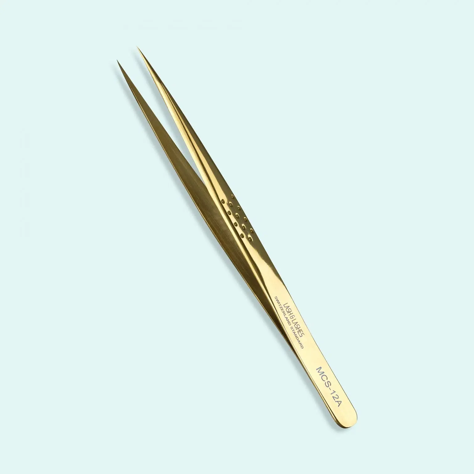 Lash & Lashes Egyenes Szempillacsipesz Gold MCS-12A