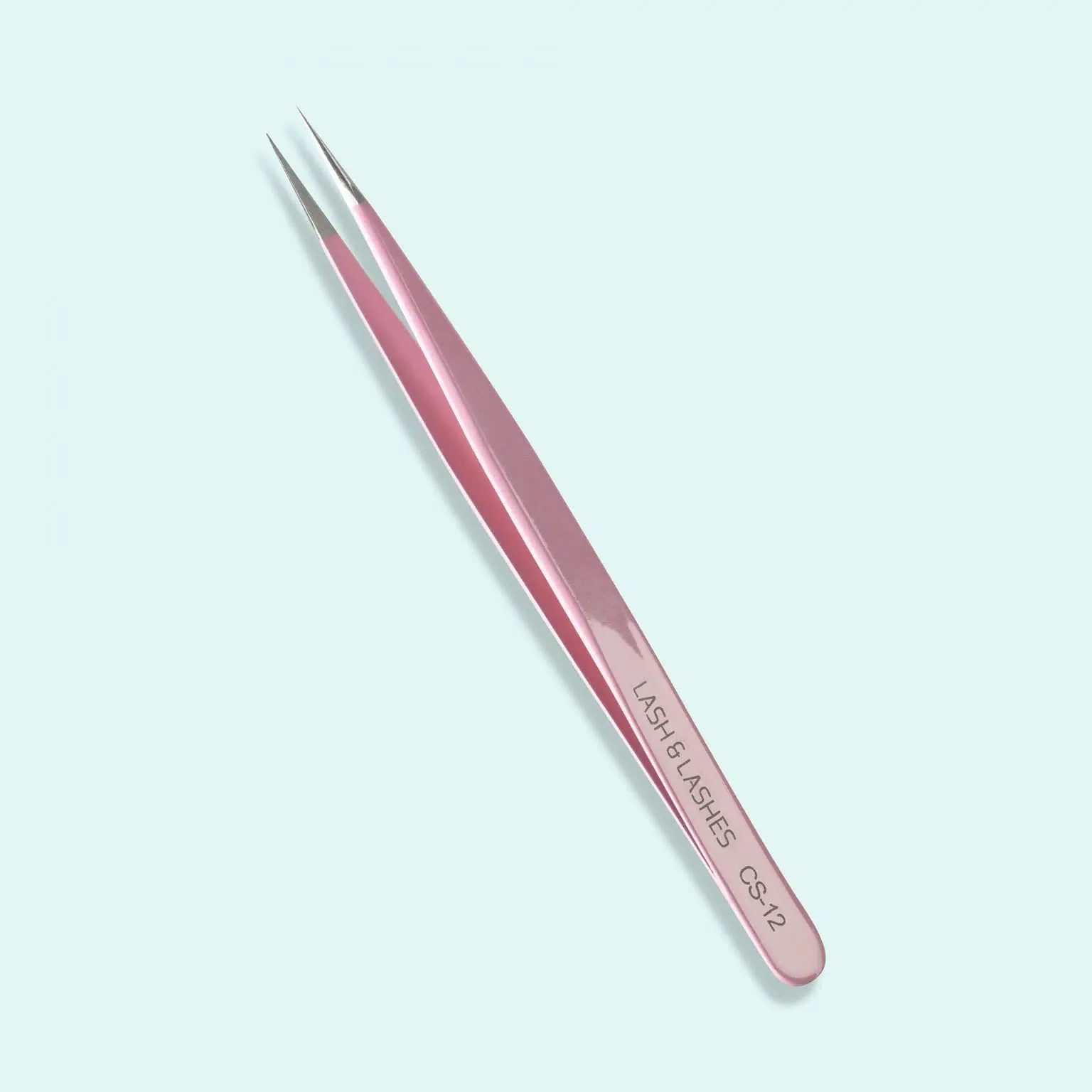 Lash & Lashes Egyenes Szempillacsipesz rózsaszín CS-12