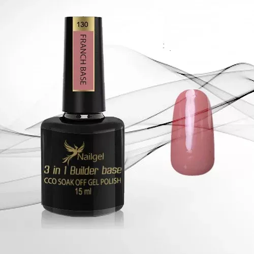 Nailgel 3in1 Franch Base alapozó, építő és ragasztó CCO gél lakk 15ml