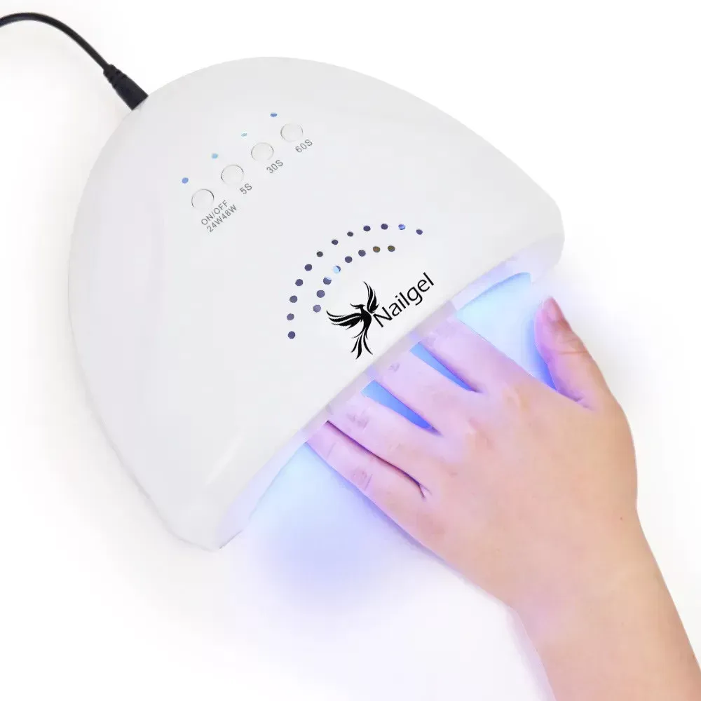Nailgel 48 W-os UV lámpa króm alappal