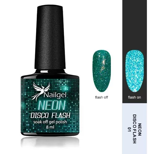 Nailgel Disco Flash Neon 01 gél lakk 8ml