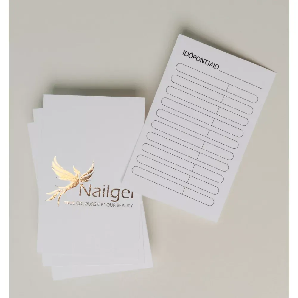 Nailgel Időpont kártya 50 db-os készlet