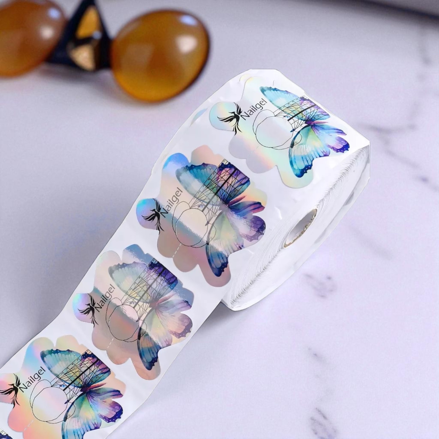 Nailgel műköröm sablon 100db - Pillangó