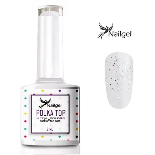 Nailgel Polka Top Metál Color fényzselé 8ml