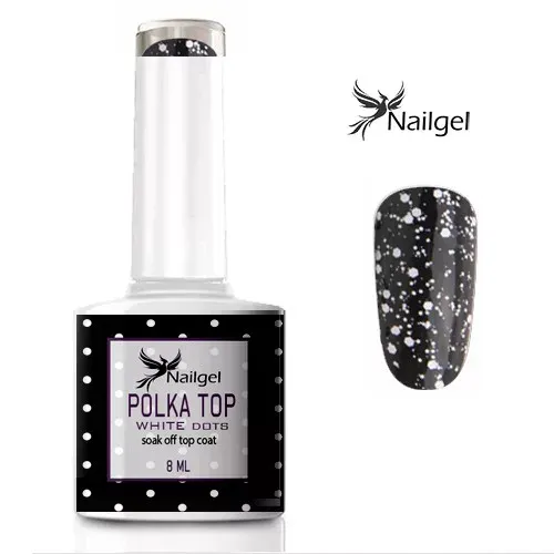 Nailgel Polka Top White Dots fényzselé 8ml