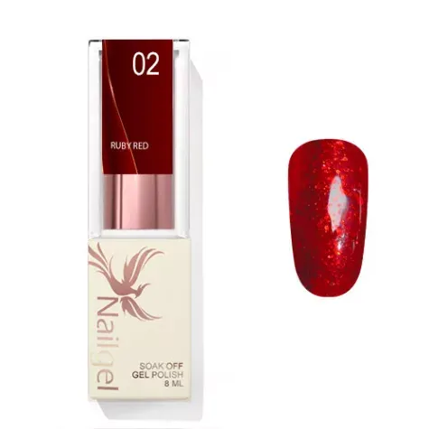 Nailgel Ruby Red 02 gél lakk 8ml
