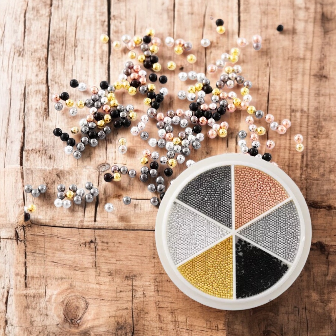 Nailgel szórógyöngy 1mm 26g - Hatszínű