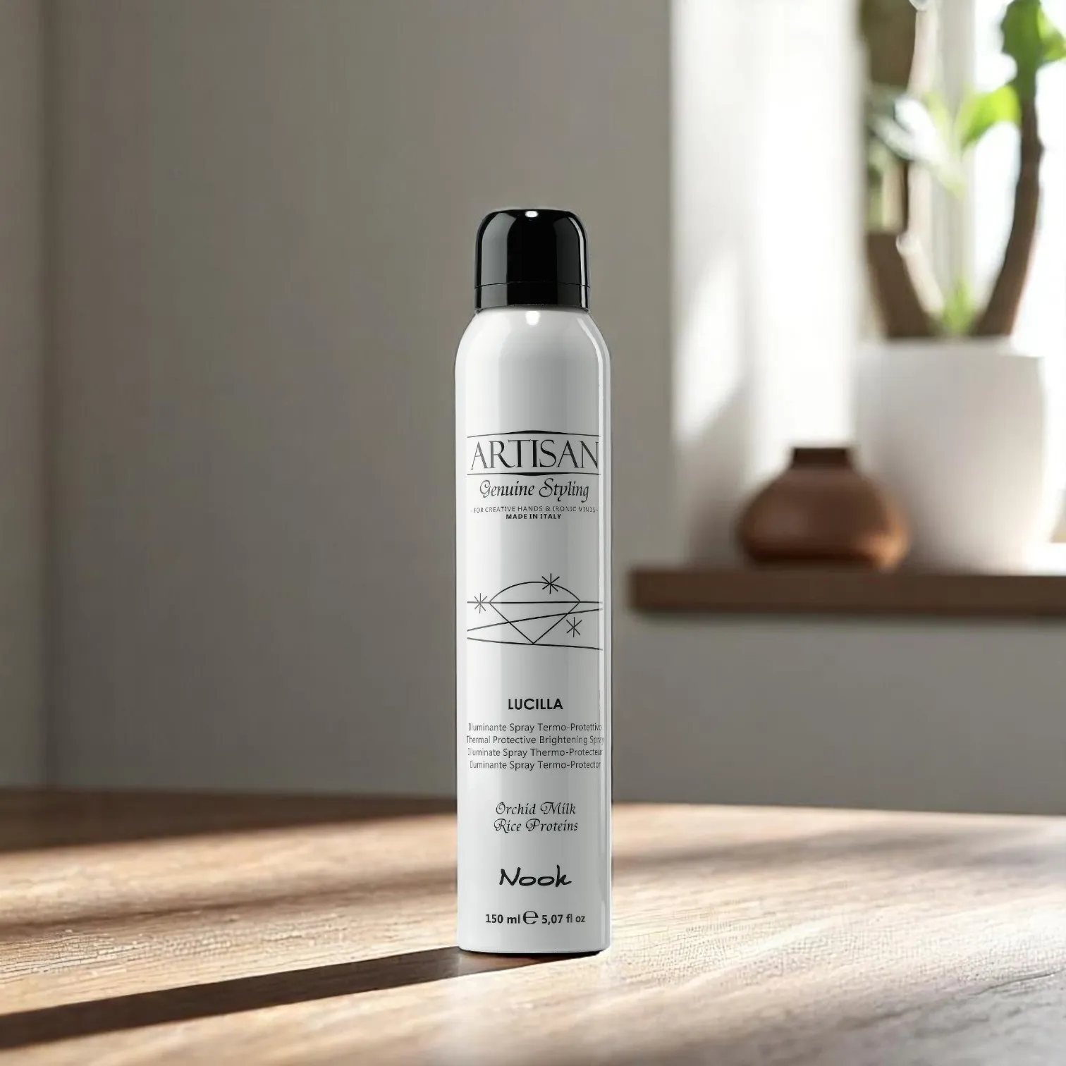 Nook Artisan Lucilla ragyogást adó hővédő spray 150ml