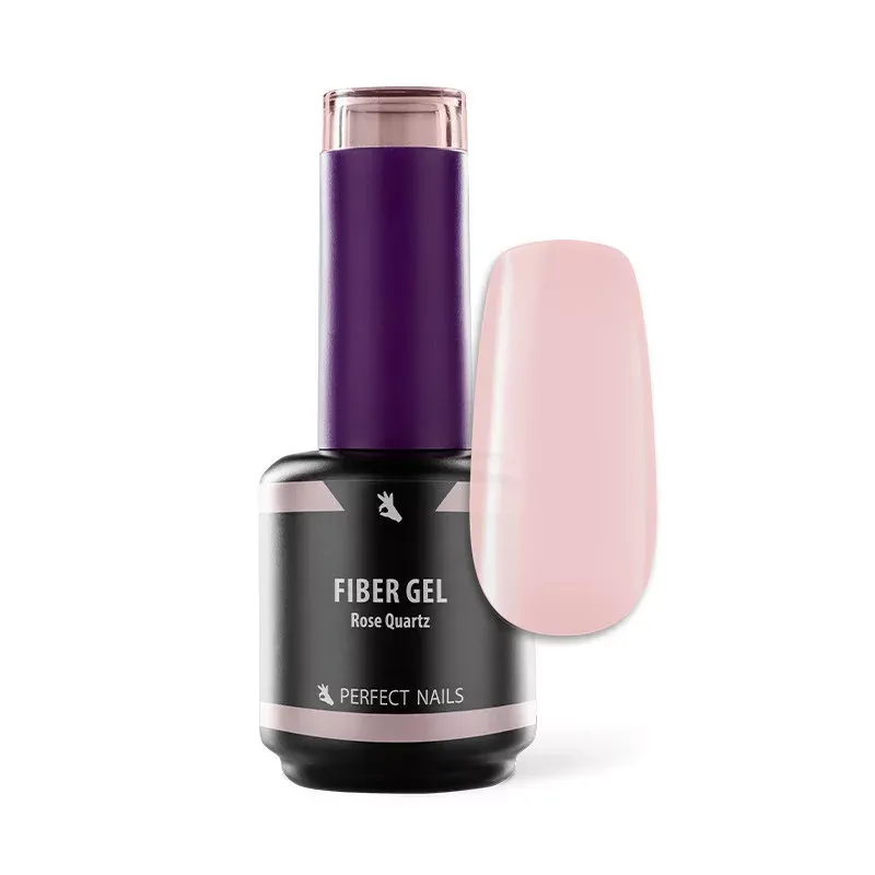 Perfect Nails Fiber Vitamin Base Gel - Üvegszálas Alapzselé 15ml - Rose Quartz