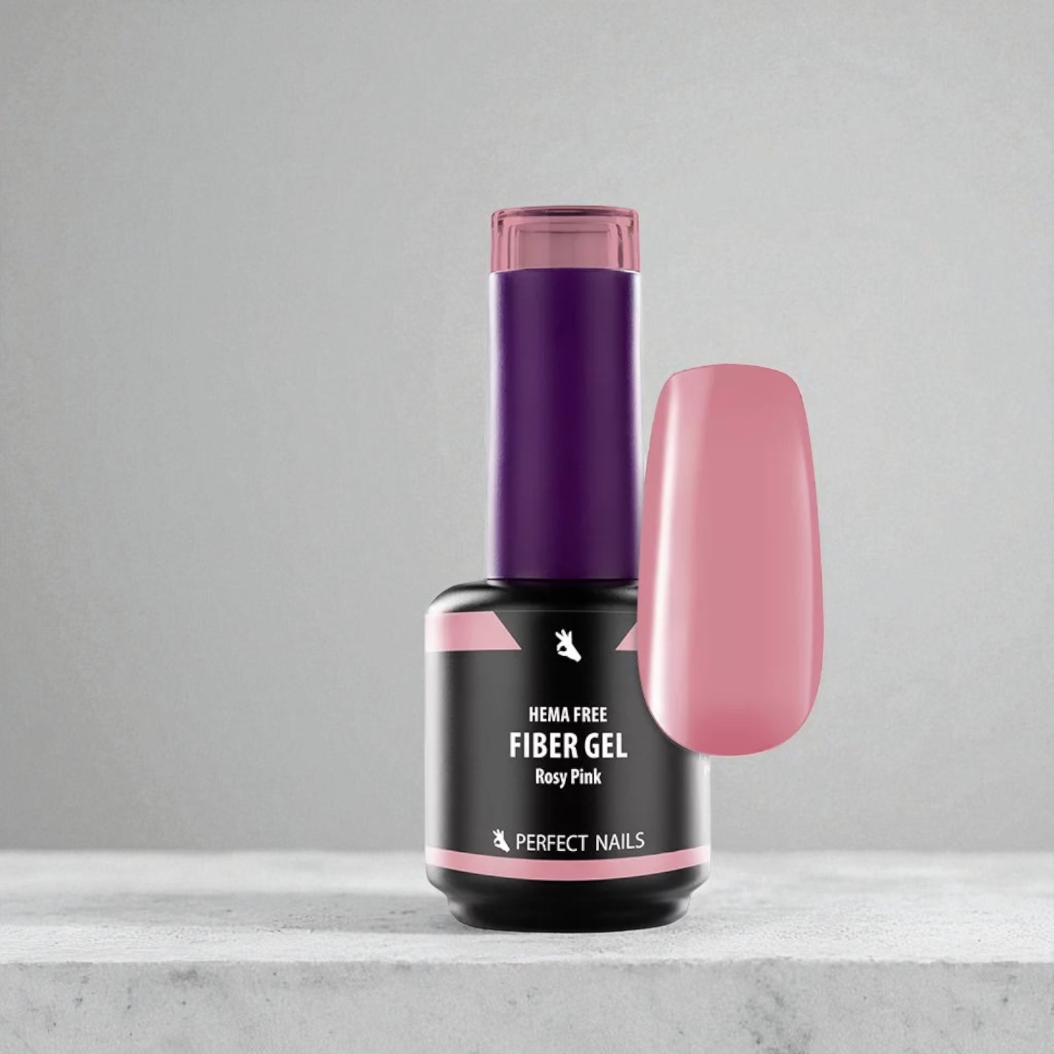 Perfect Nails Fiber Vitamin Base Gel Hema Free gél lakk alap 15ml - Rosy Pink