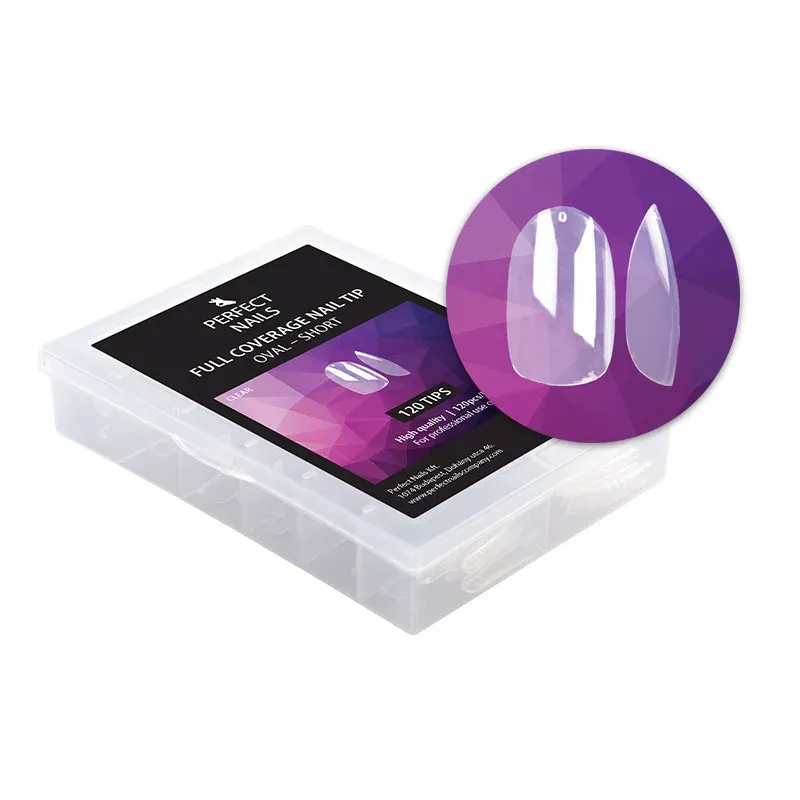 Perfect Nails Full Coverage Gel Tip - Zselés Műköröm Tip Készlet - Oval Short Perfect Nails Full Coverage Gel Tip - Zselés Műköröm Tip Készlet - Oval Short