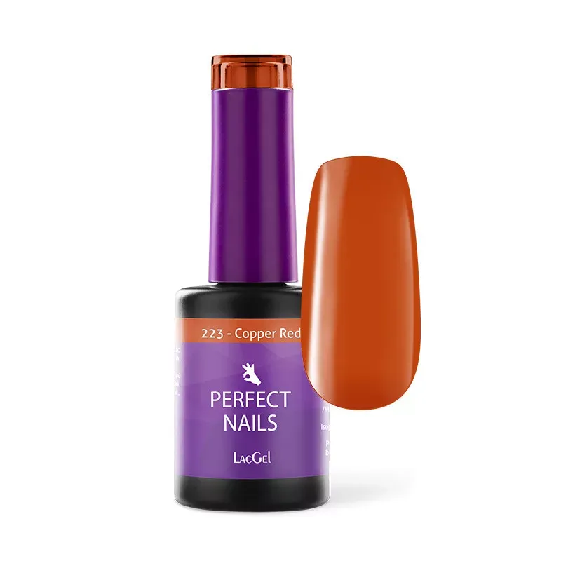 Perfect Nails LacGel #223 Gél lakk 8ml - Copper Red