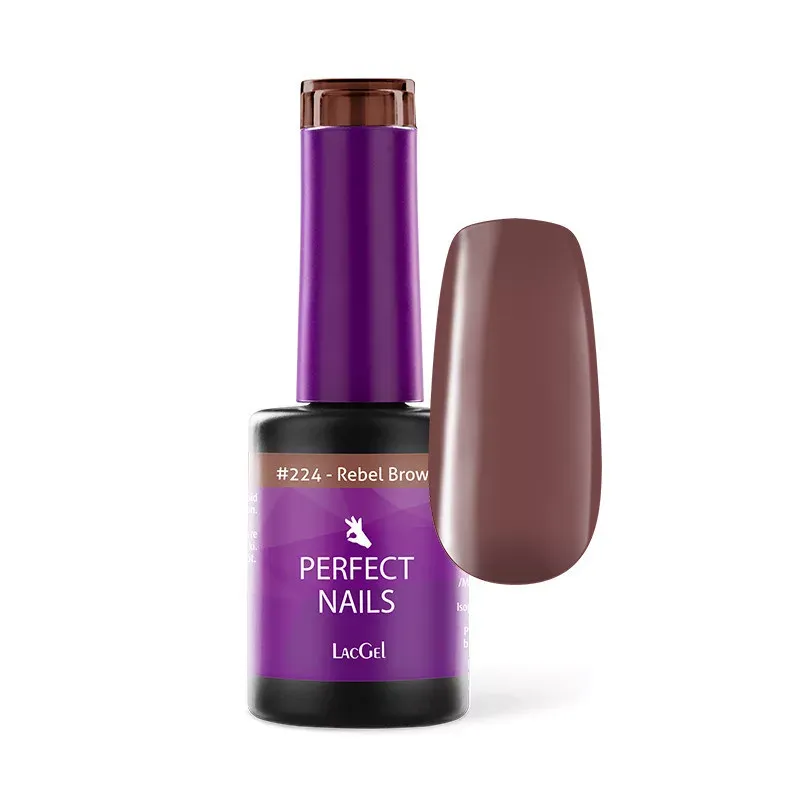 Perfect Nails LacGel #224 Gél lakk 8ml - Rebel Brown