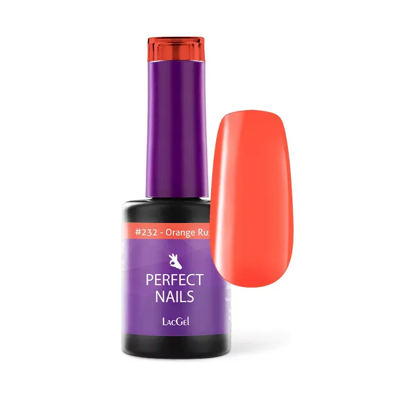 Perfect Nails LacGel #232 Gél lakk 8ml - Orange Rust
