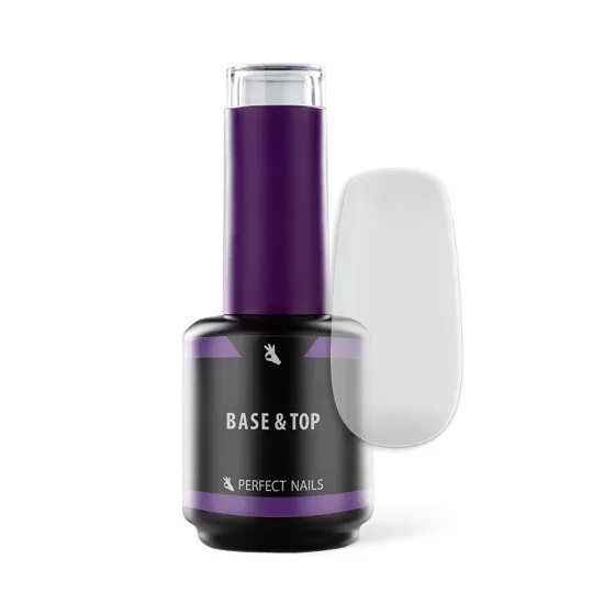 Perfect Nails LacGel Base/Top Clear - Alapzselé és Fényzselé 15ml