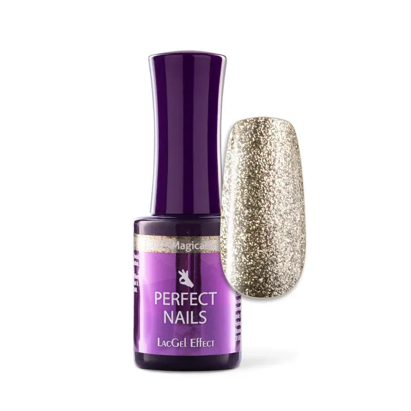 Perfect Nails LacGel Effect E003 Gél lakk 8ml - Magical Gold