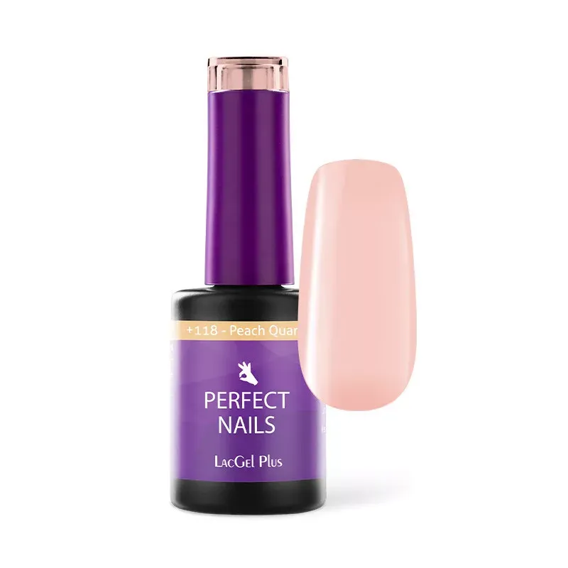 Perfect Nails LacGel Plus +118 Gél lakk 8ml - Peach Quartz