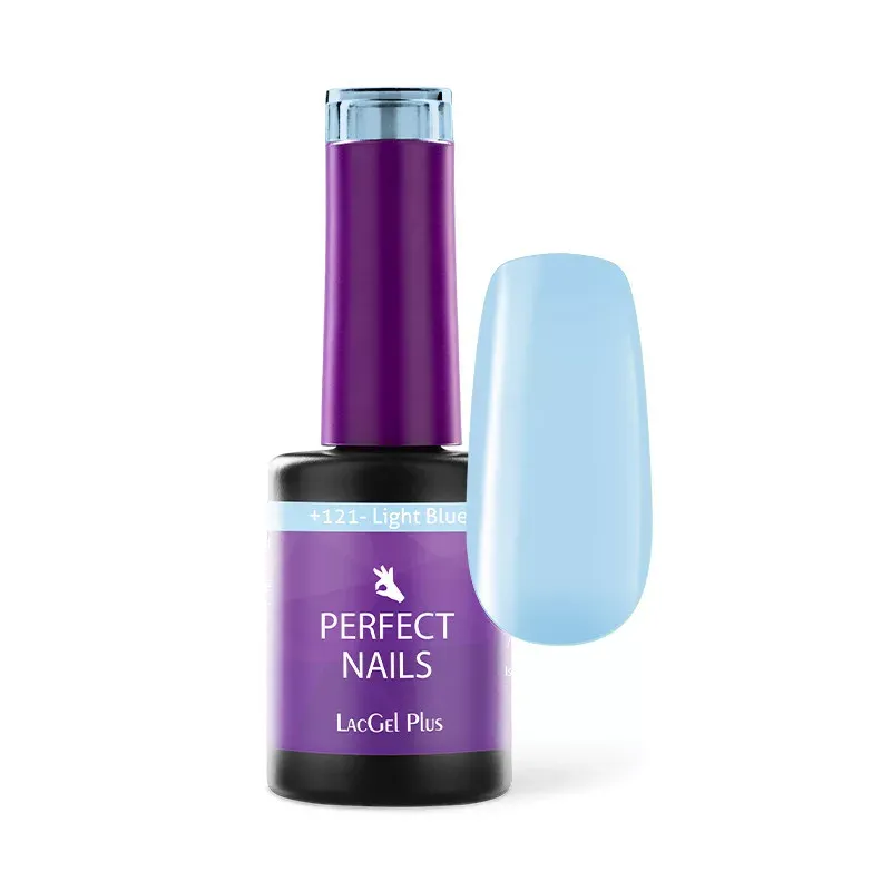 Perfect Nails LacGel Plus +121 Gél lakk 8ml - Light Blue