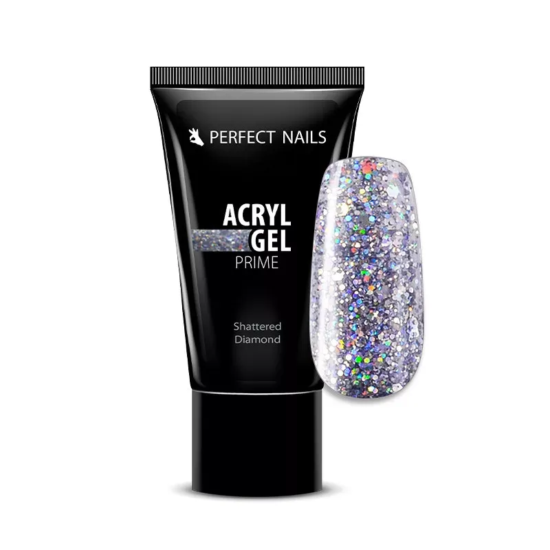Perfect Nails PolyAcryl Gel Prime - Tubusos Polygel - Shattered Diamond 15g