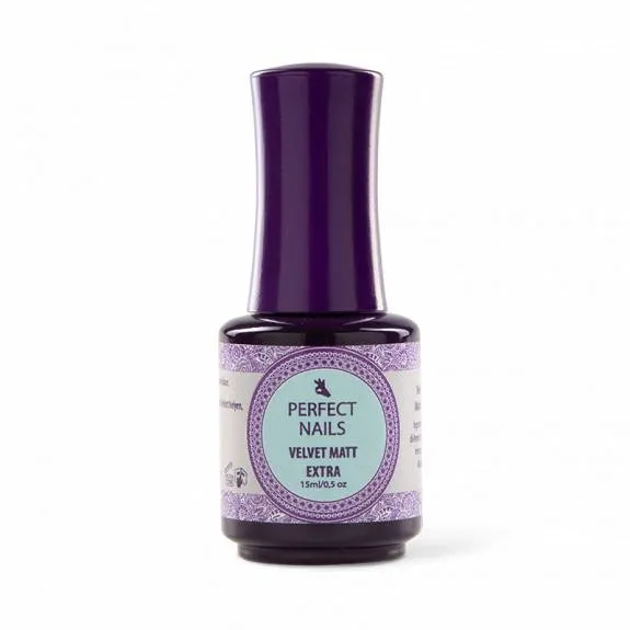 Perfect Nails Velvet Matt Top Gel Extra - Matt Gél Lakk Fedő Zselé 15ml