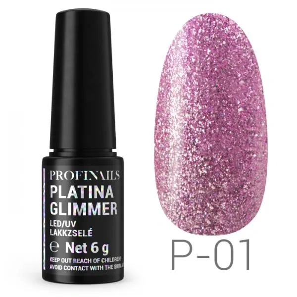 Profinails Platina Glimmer lakkzselé 6gr P-01