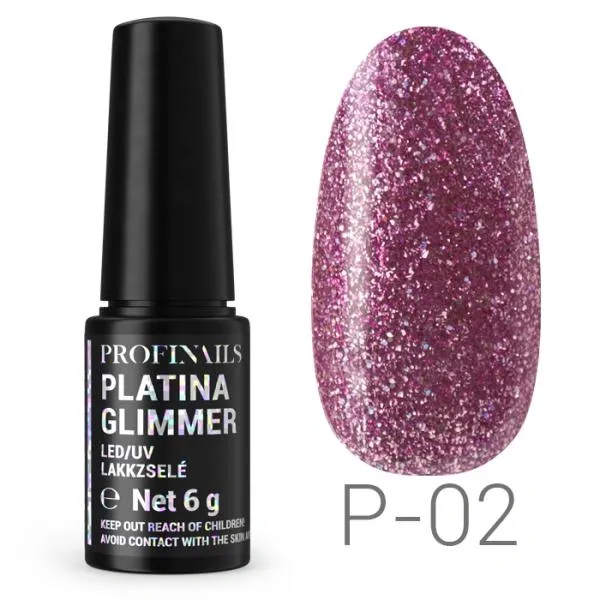 Profinails Platina Glimmer lakkzselé 6gr P-02