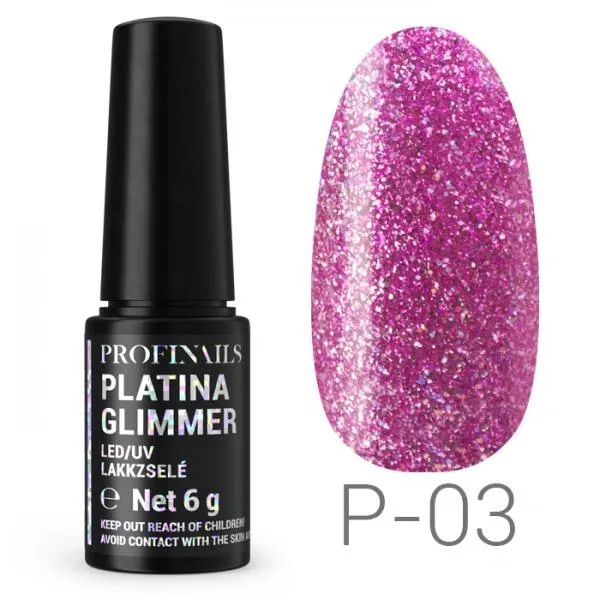Profinails Platina Glimmer lakkzselé 6gr P-03