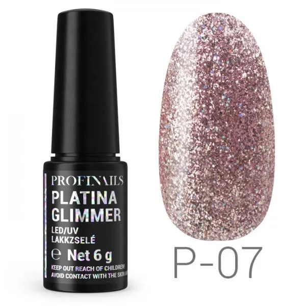 Profinails Platina Glimmer lakkzselé 6gr P-07