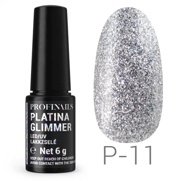 Profinails Platina Glimmer lakkzselé 6gr P-11
