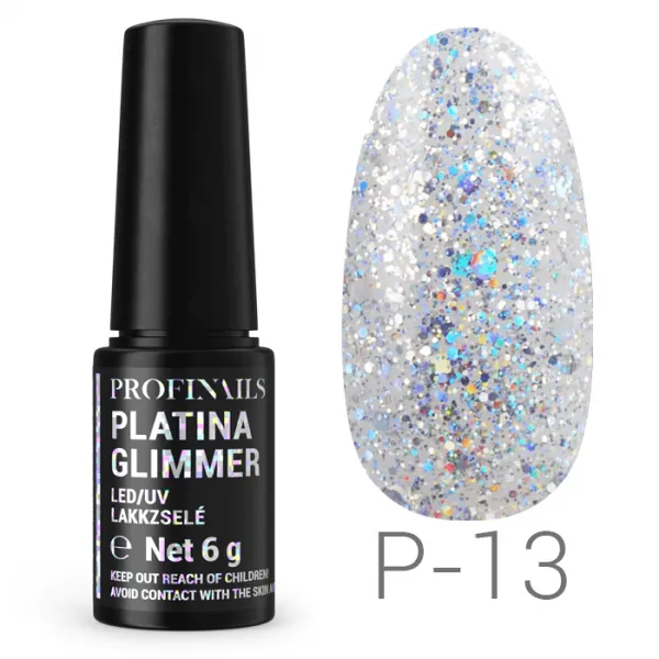 Profinails Platina Glimmer lakkzselé 6gr P-13