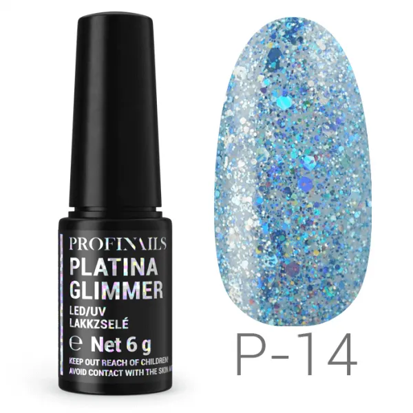 Profinails Platina Glimmer lakkzselé 6gr P-14