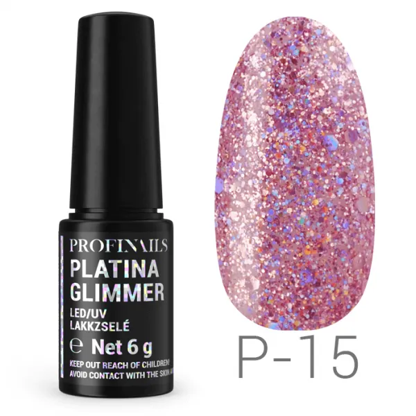 Profinails Platina Glimmer lakkzselé 6gr P-15