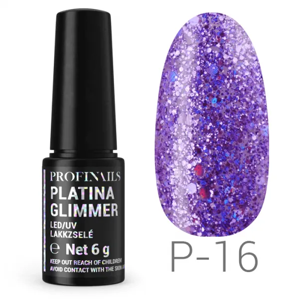 Profinails Platina Glimmer lakkzselé 6gr P-16
