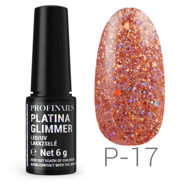 Profinails Platina Glimmer lakkzselé 6gr P-17