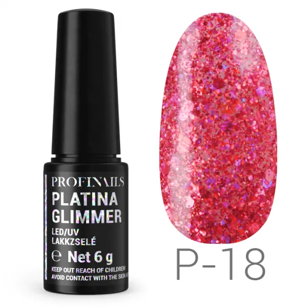 Profinails Platina Glimmer lakkzselé 6gr P-18