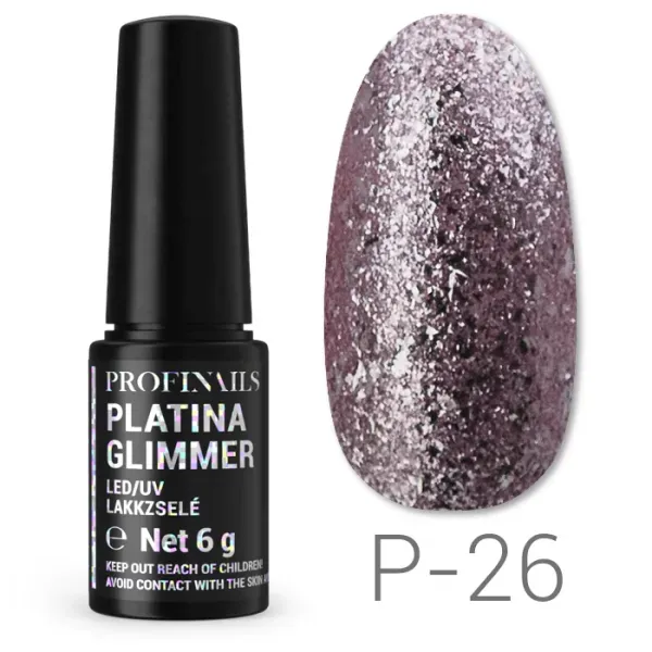 Profinails Platina Glimmer lakkzselé 6gr P-26