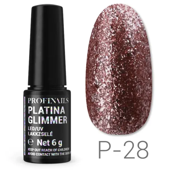 Profinails Platina Glimmer lakkzselé 6gr P-28