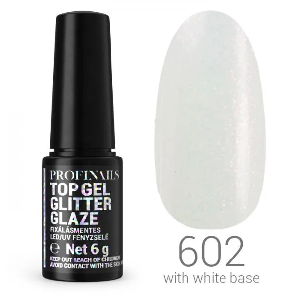 Profinails UV lakkzselé Glitter Glaze Top 6gr 602
