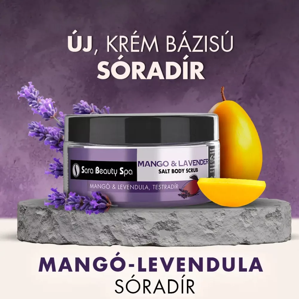 Sara Beauty Spa Bőrradír és Testradír - Mangó-Levendula Sóradír 300ml Sara Beauty Spa Bőrradír és Testradír - Mangó-Levendula Sóradír 300ml