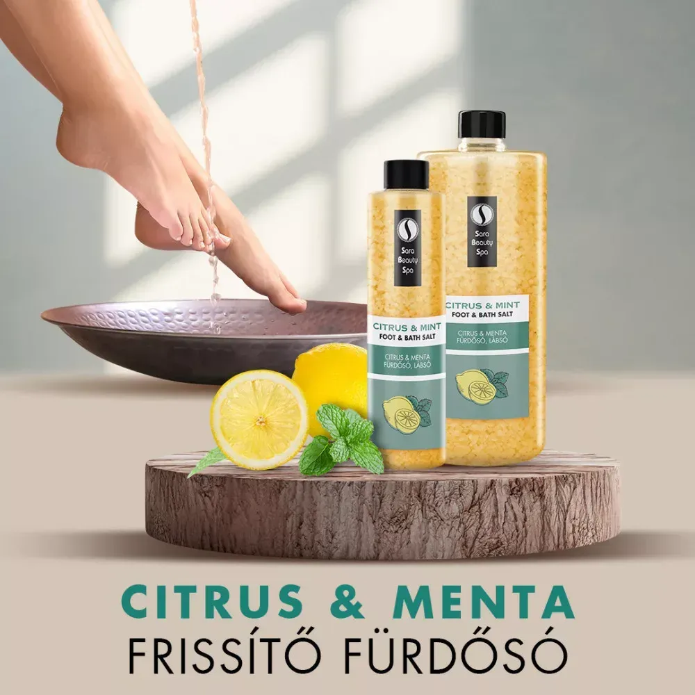 Sara Beauty Spa Frissítő Fürdősó és Lábáztató Só - Citrus és Menta 1320g