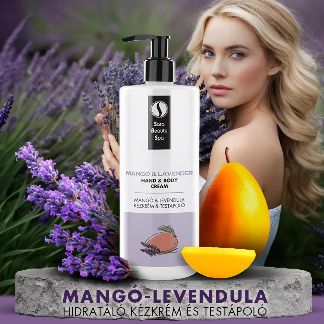 Sara Beauty Spa Hidratáló kézkrém és testápoló - Mangó és Levendula 500ml Sara Beauty Spa Hidratáló kézkrém és testápoló - Mangó és Levendula 500ml