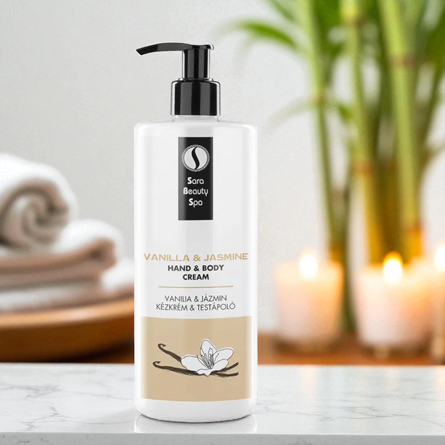 Sara Beauty Spa Hidratáló kézkrém és testápoló - Vanília és Jázmin 500ml Sara Beauty Spa Hidratáló kézkrém és testápoló - Vanília és Jázmin 500ml