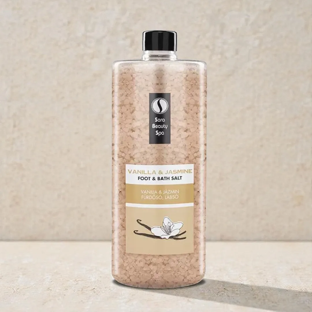 Sara Beauty Spa Relaxáló Fürdősó és Lábáztató Só - Vanília és Jázmin 1320g